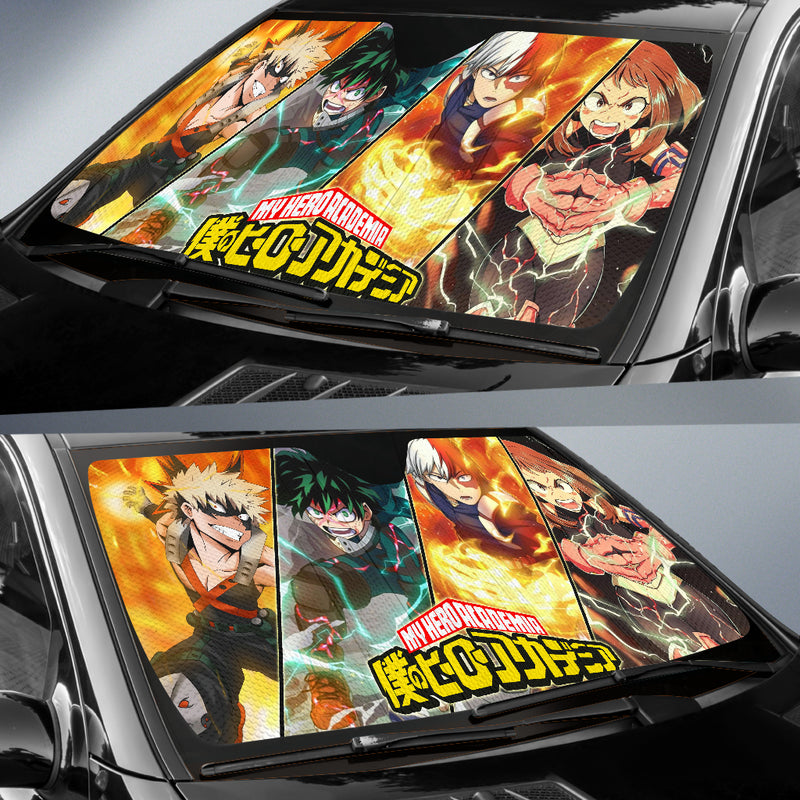 Cool Art My Hero Academi Anime Car Auto Sunshades Nearkii