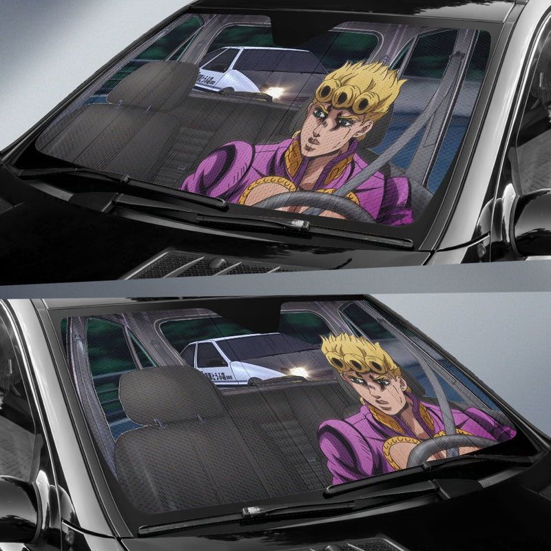 JoJo's Bizarre Adventure Giorno Car Auto Sunshades Nearkii