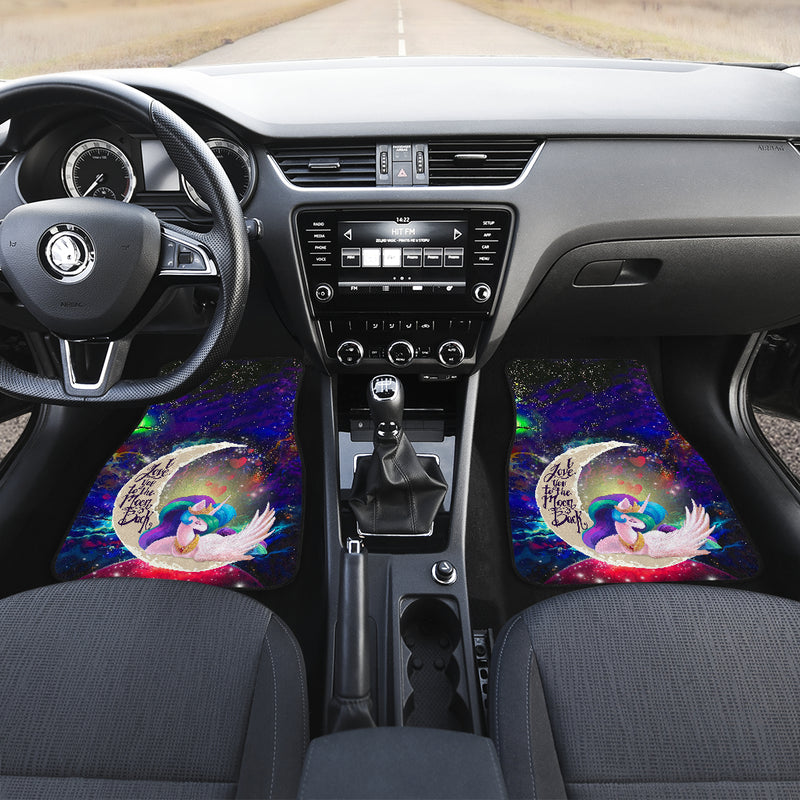 Beauty Unicorn Love You To The Moon Galaxy Car Floor Mats Car Accessories Nearkii
