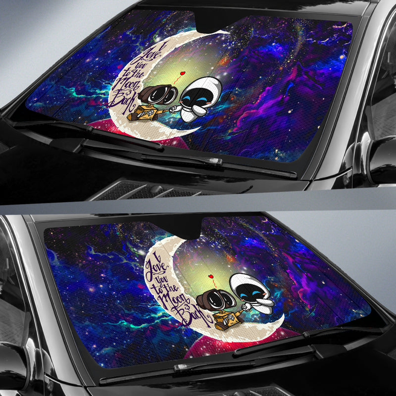 Wall-E Couple Love You To The Moon Galaxy Car Auto Sunshades Nearkii