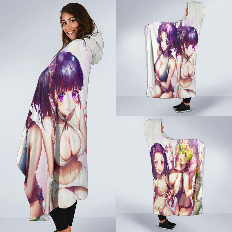 Kimetsu No Yaiba Girl 3 Economy Hooded Blanket Nearkii