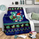 Blue Gearzime Pokemon Ugly Holiday Fleece Blanket Gift For Christmas Amazing Gift Idea Nearkii