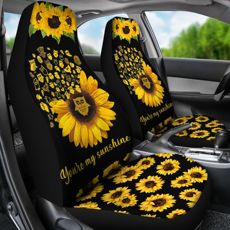 Best Sunflower Owl You Are My Sunshine Premium Custom Car Seat Covers Decor Protector Nearkii