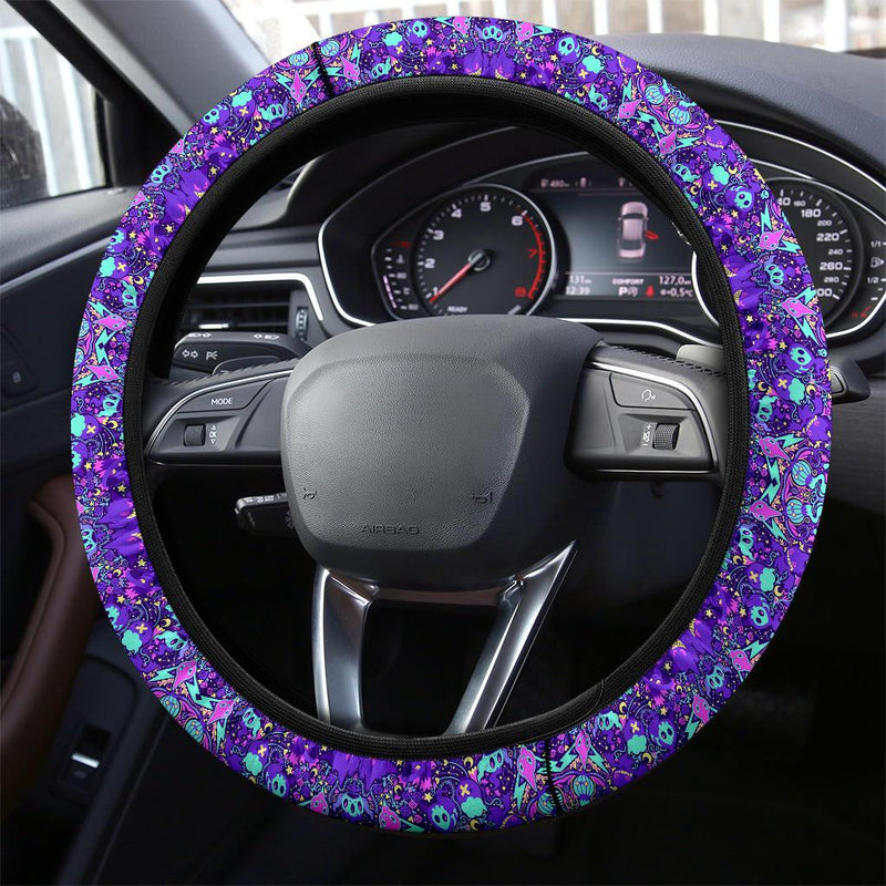 Pattern Pokemon Ghost Purple Car Steering Wheel Cover 2 Nearkii