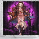 Nezuko Anime Moonlight Shower Curtain Nearkii