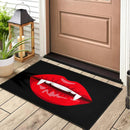 Lady Vampire Red Slip Horror Funny Doormat Nearkii