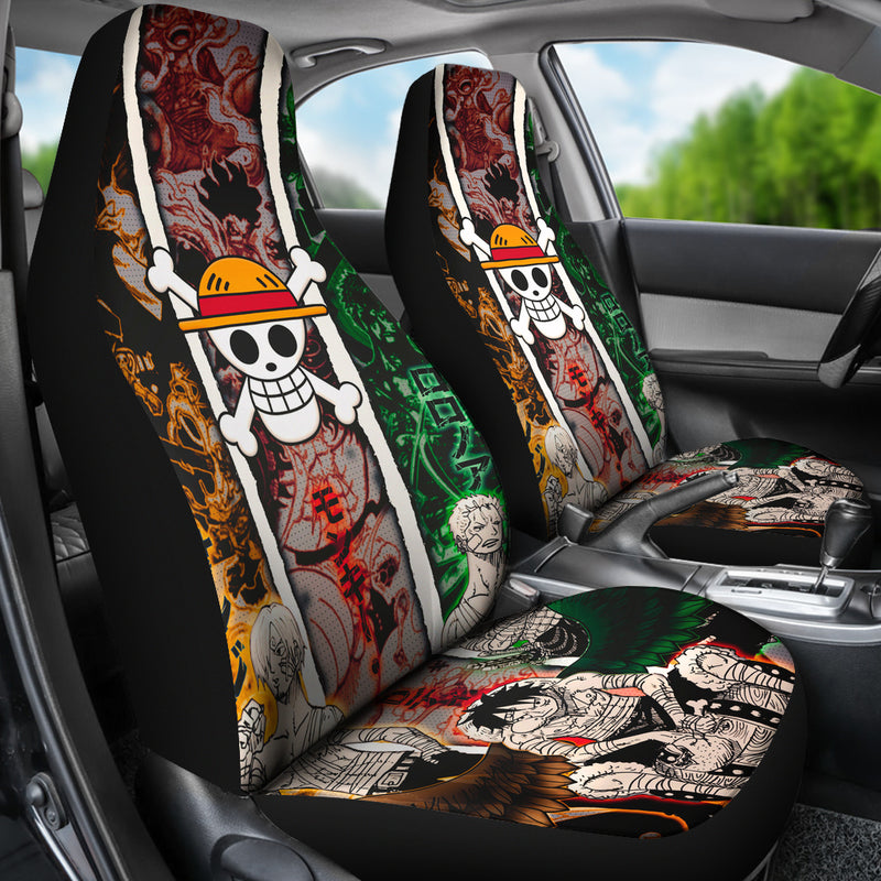 One Piece Zoro Luffy Anime Premium Custom Car Seat Covers Decor Protectors Nearkii