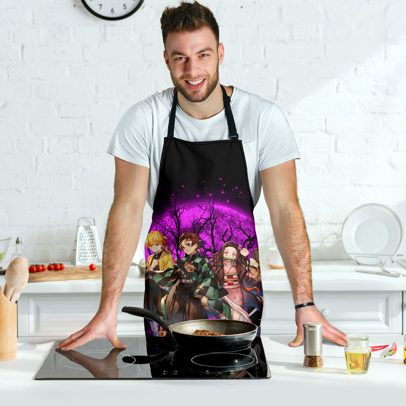 Demon Slayer Team Pink Moonlight Custom Apron Best Gift For Anyone Who Loves Cooking