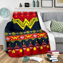 Wonder Woman Art Ugly Christmas Custom Blanket Home Decor Nearkii