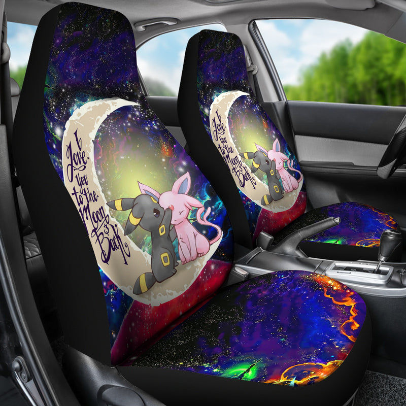 Pokemon Couple Espeon Umbreon Love You To The Moon Galaxy Car Seat Covers