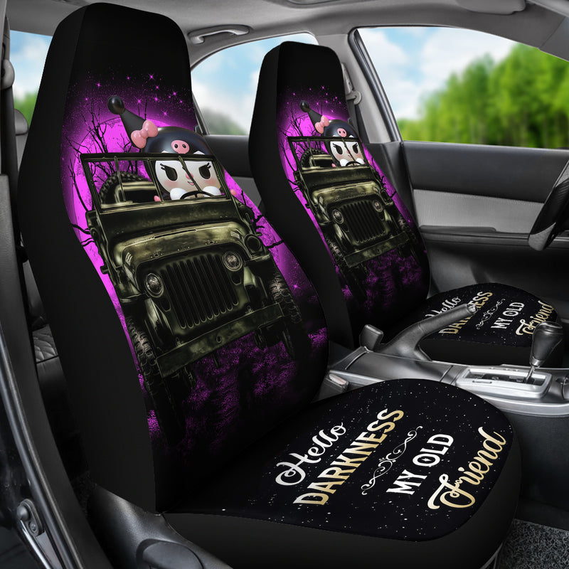 Kuromi Anime Ride Jeep Halloween Moonlight Premium Custom Car Seat Covers Decor Protectors Nearkii