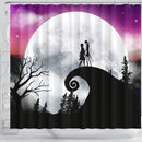 Jack Sally Moon Night Shower Curtain Nearkii
