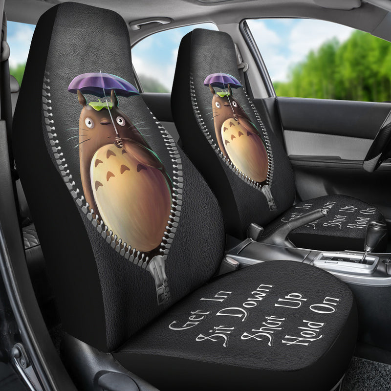 Totoro Ghibli Anime Get In Sit Down Shut Up And Hold On Car Zipper Car Seat Covers Nearkii