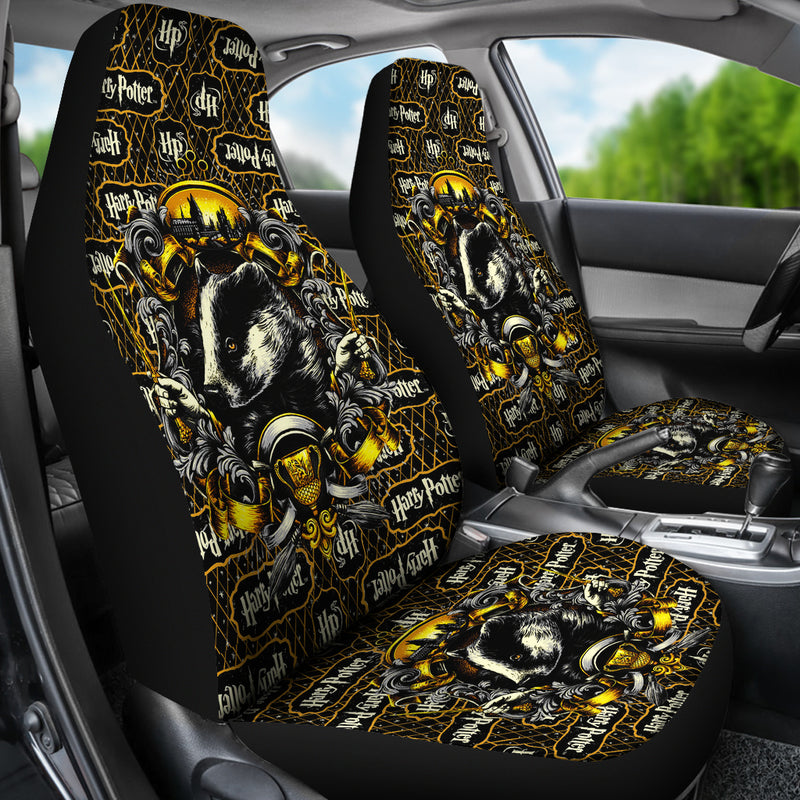 Hufflepuff Harry Potter Premium Custom Car Seat Covers Decor Protector