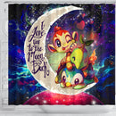 Piplup Turtwig And Chimchar Gen 4 Love You To The Moon Galaxy Shower Curtain Nearkii