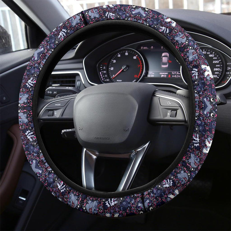 Pattern Pokemon Black Luxury Car Steering Wheel Cover Nearkii