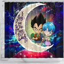 Vegeta And Bulma Dragon Ball Love You To The Moon Galaxy Shower Curtain Nearkii