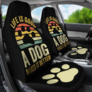 Best Life Is Good A Dog Makes It Better Premium Custom Car Seat Covers Decor Protector Nearkii