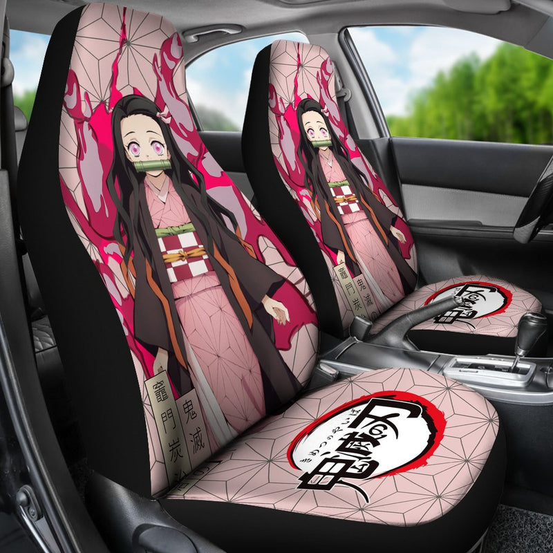 Nezuko Demon Slayer Custom Anime Car Sear Covers Nearkii