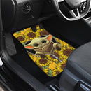 Baby Yoda Zipper Sunflower Car Floor Mats Car Accessories Nearkii