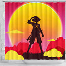 One Piece Sunset Shower Curtain Nearkii