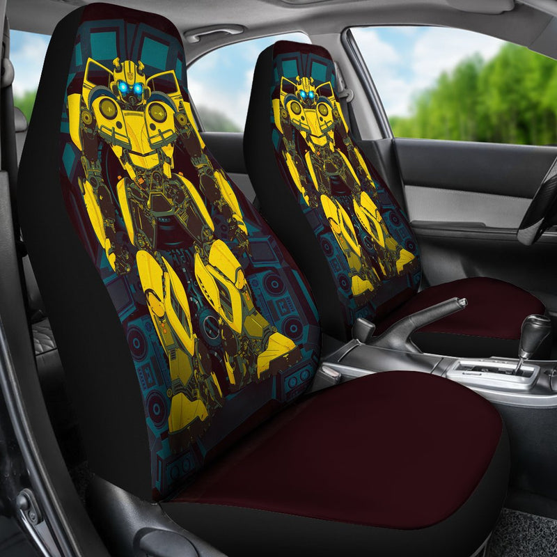 Bumblebee Robot Premium Custom Car Seat Covers Decor Protectors Nearkii