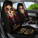 Best Personalized Skull Girl Wink Premium Custom Car Seat Covers Decor Protector Nearkii