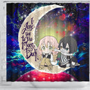 Kanroji And Kaburamaru Demon Slayer Love You To The Moon Galaxy Shower Curtain Nearkii