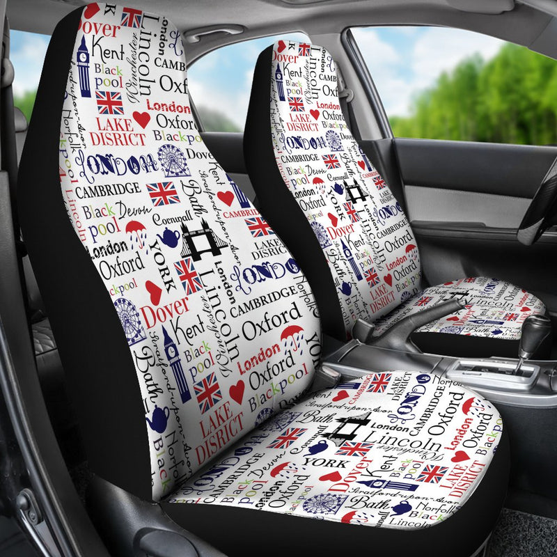 Best London Seamless Pattern Premium Custom Car Seat Covers Decor Protector Nearkii