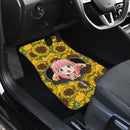 Anya Spy X Family Sunflower Zip Car Floor Mats Car Accessories Nearkii