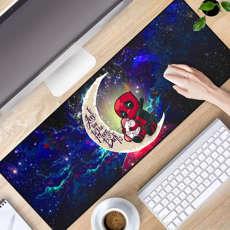 Chibi Deadpool Unicorn Toy Love You To The Moon Galaxy Mouse Mat Nearkii