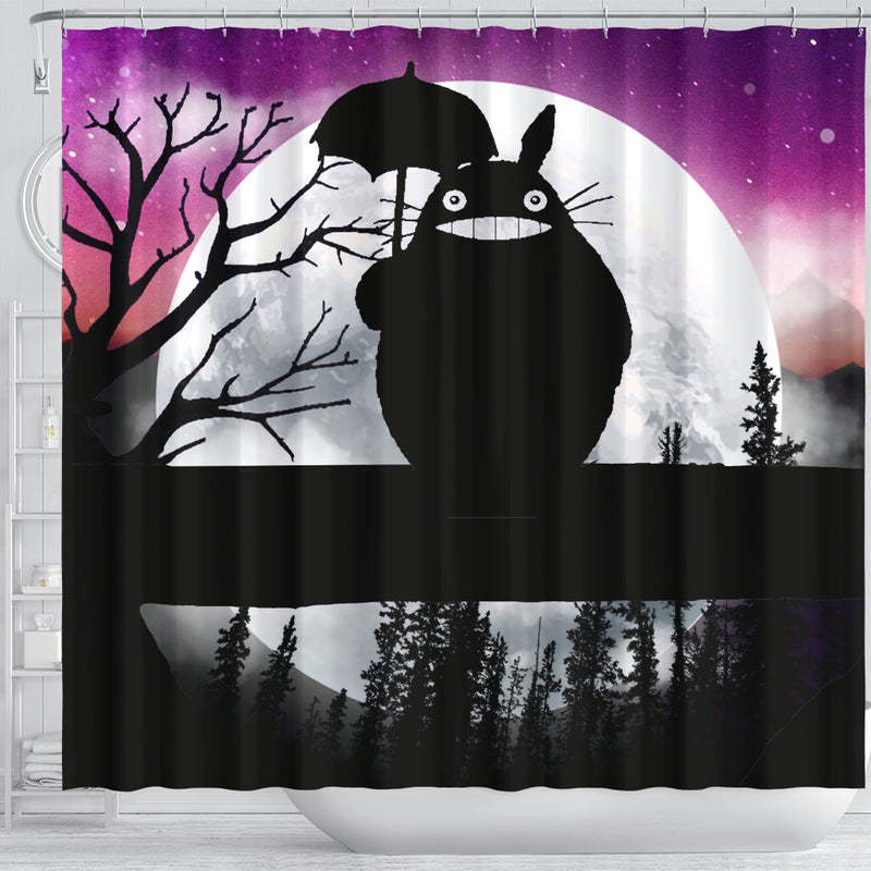 Totoro Ghibli Moon Night Shower Curtain Nearkii