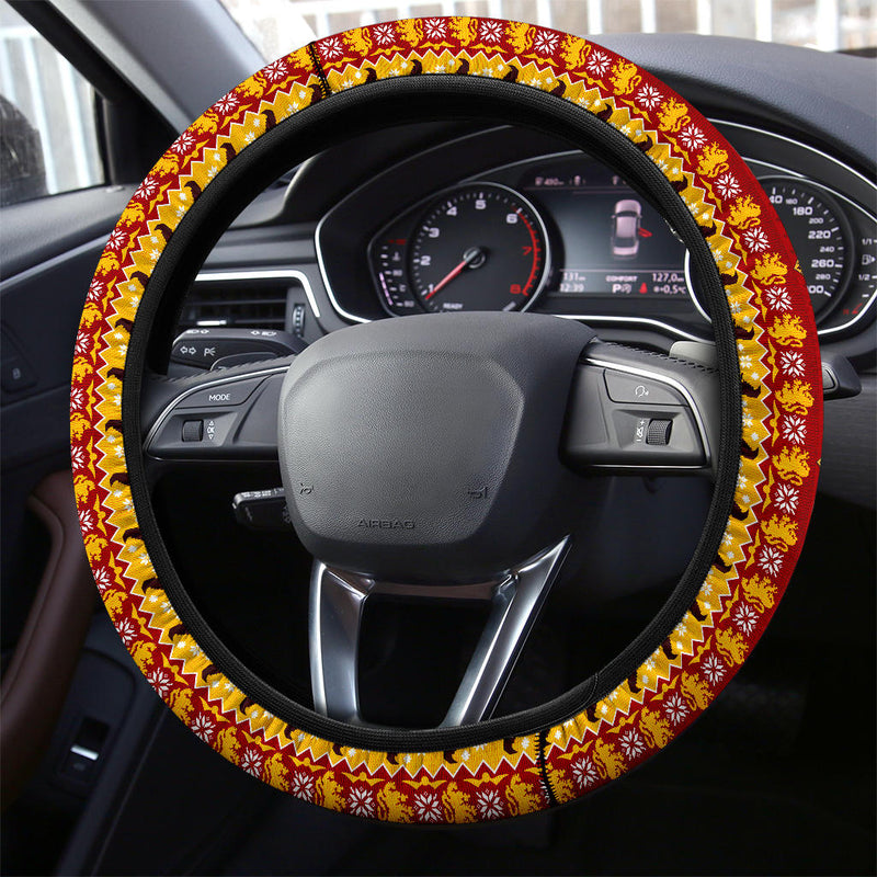 Gryffindor Harry Potter Christmas Premium Custom Car Steering Wheel Cover Nearkii