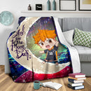 Hinata Haikyuu Love You To The Moon Galaxy Premium Blanket Nearkii