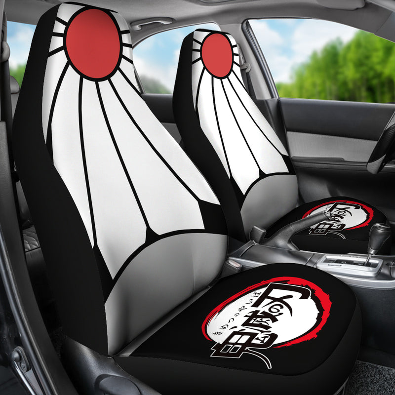 Best Hanafuda Rising Sun Tanjiro Premium Custom Car Seat Covers Decor Protector Nearkii