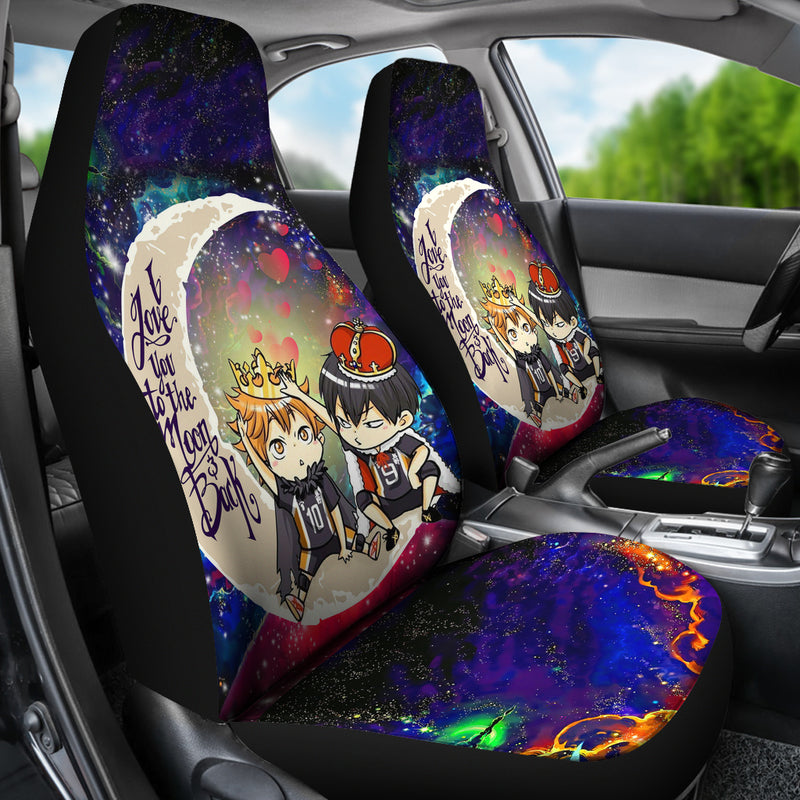 Hinata And Tobio Haikyuu Love You To The Moon Galaxy Car Seat Covers