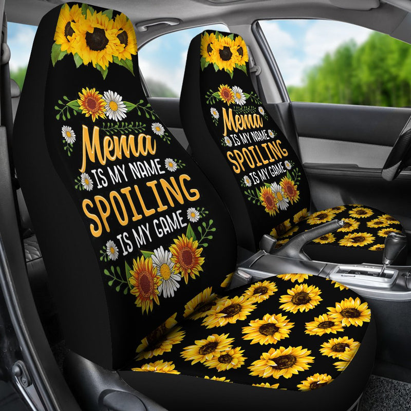 Best Mema Is My Name Spoiling Is My Game Sunflower Seat Covers Car Decor Car Protector Nearkii