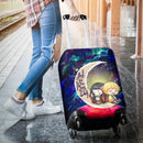 Zenitsu And Nezuko Chibi Demon Slayer Love You To The Moon Galaxy Luggage Cover Suitcase Protector Nearkii