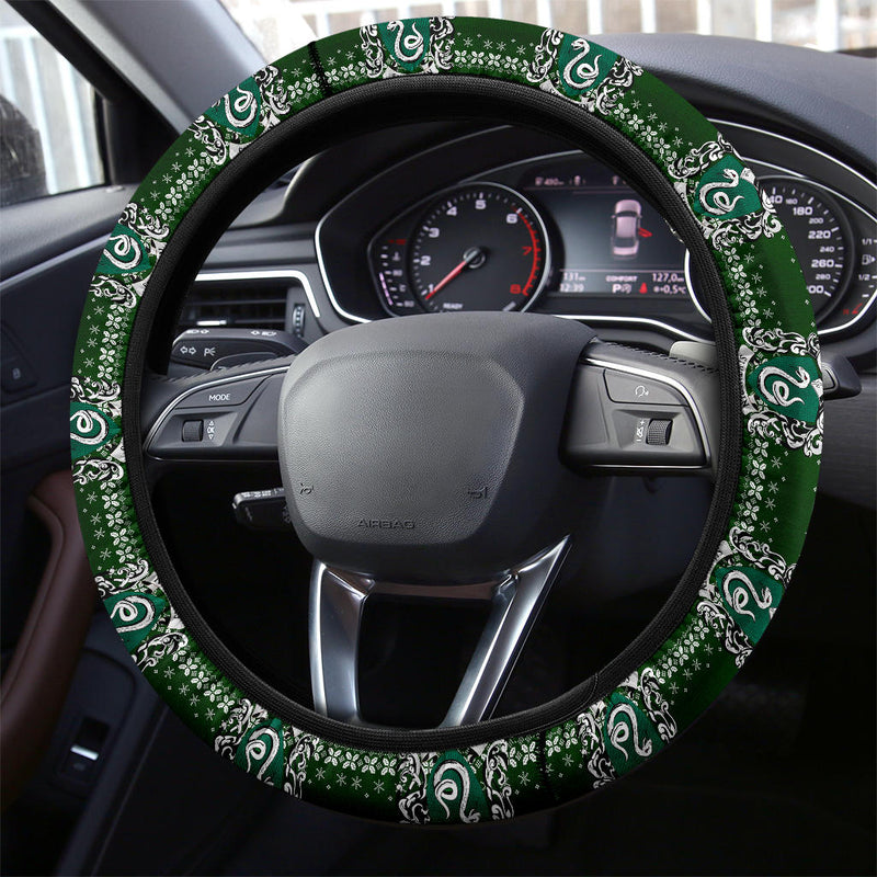 Slytherin Harry Potter Christmas Premium Custom Car Steering Wheel Cover Nearkii