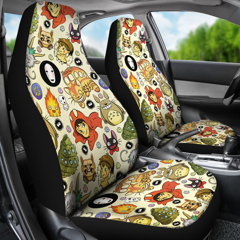 Ghibli Characters Premium Custom Car Seat Covers Decor Protectors Nearkii