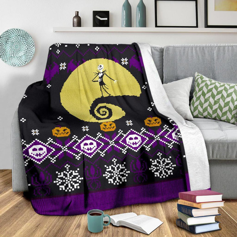 Jack Skellington Ugly Christmas Custom Blanket Home Decor Nearkii