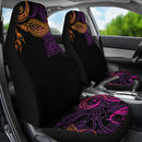 Purple Pink Orange Floral Premium Custom Car Seat Covers Decor Protector