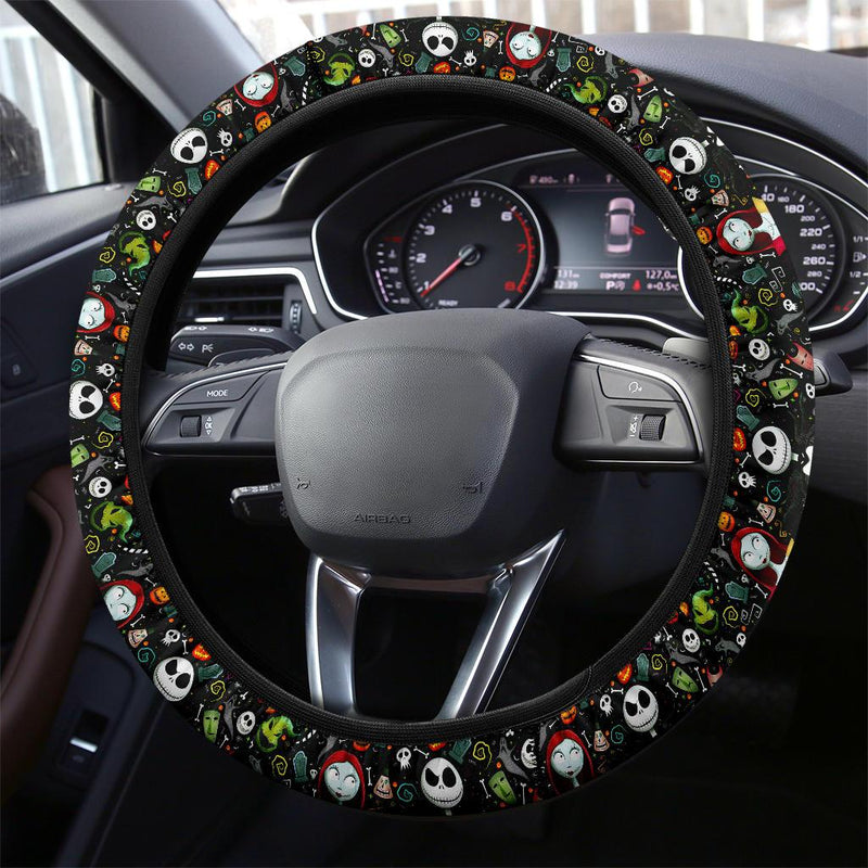 Nightmare Before Christmas Jack And Sally Custom Car Steering Wheel Cover Nearkii