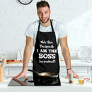I Am The Boss Custom Apron Gift For Cooking Guys Nearkii