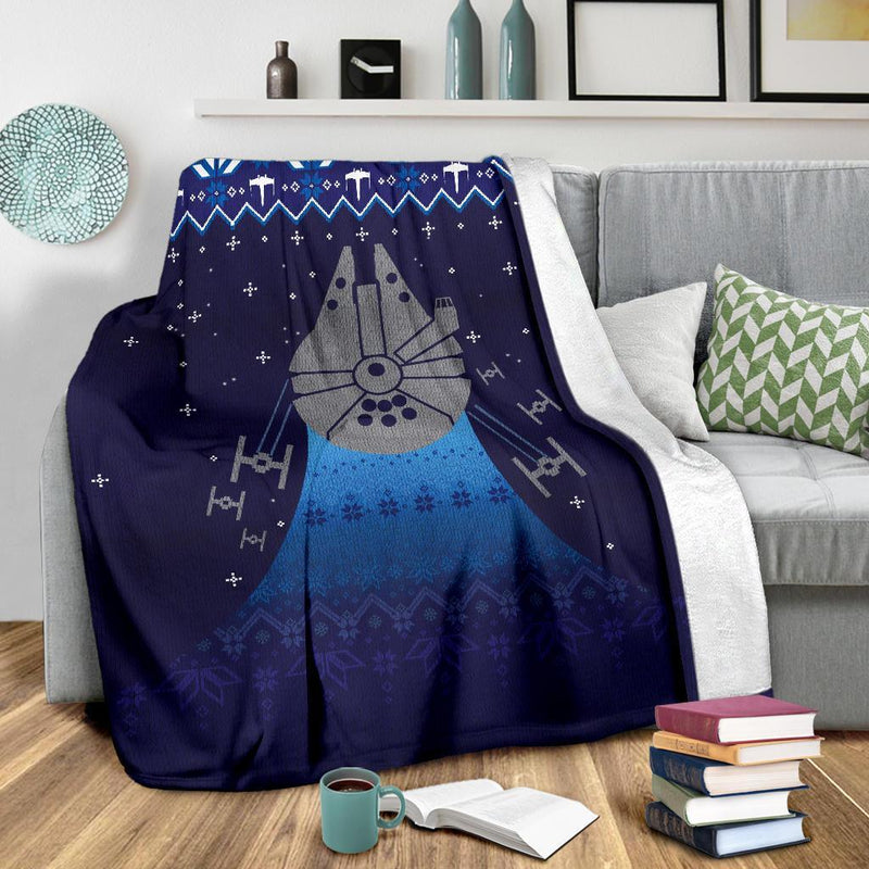 Star Wars Spaceship Art Ugly Christmas Custom Blanket Home Decor Nearkii