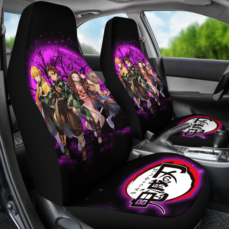 Demon Slayer Team Pink Moonlight Premium Custom Car Seat Covers Decor Protectors Nearkii