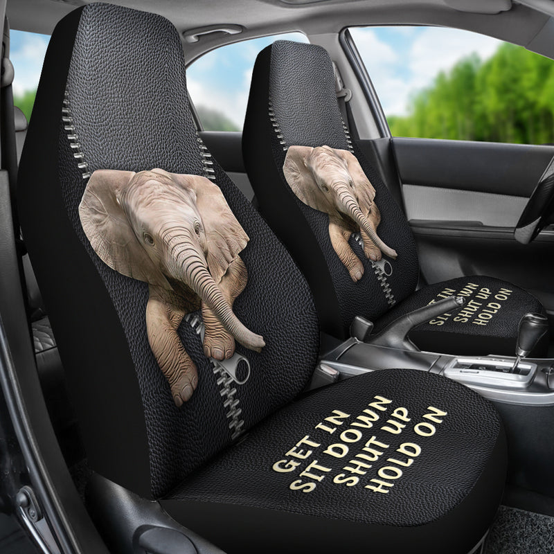 Get In Sit Down Baby Elephant Premium Custom Car Seat Covers Decor Protectors Nearkii