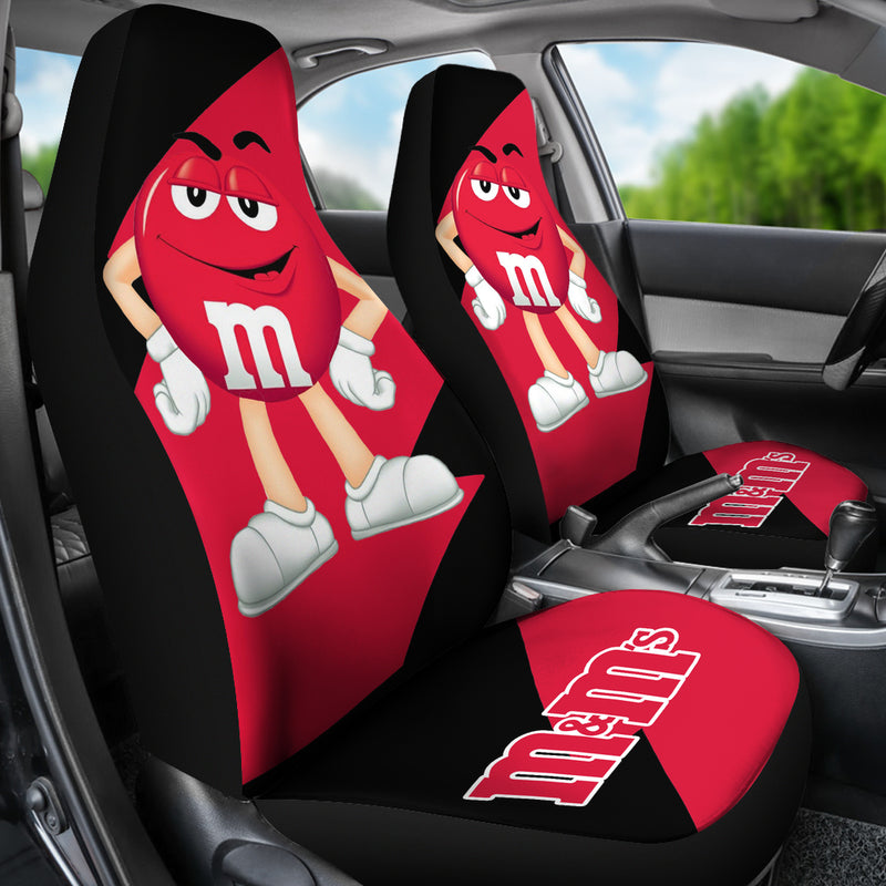 M&M's Candy Ice Cream Cones Chocolate Red Car Seat Covers Custom Car Accessories