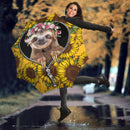 Cute Sloth Sunflower Zipper Umbrella Nearkii