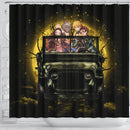 Demon Slayer Anime Funny Halloween Moonlight Shower Curtain Nearkii